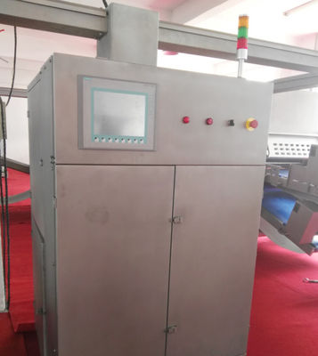 ซื้อ เครื่องตรึงตราอุตสาหกรรมของ Siemens PLC, เครื่องทำพิซซ่าอัตโนมัติพร้อมชุดรับเคลือบสองชุด การผลิตออนไลน์