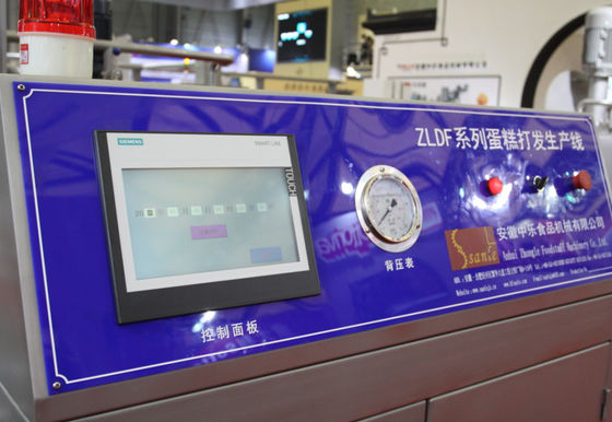 ซื้อ สายการผลิตเค้กอุตสาหกรรมขนาด 35 KW แบบอัตโนมัติเต็มรูปแบบด้วย Siemens PLC Control System การผลิตออนไลน์