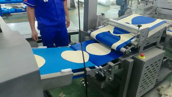 ซื้อ ความหนา 2.5 มม. อัตโนมัติพิซซ่าเครื่องพิซซ่า Base / Crust Production Line การผลิตออนไลน์
